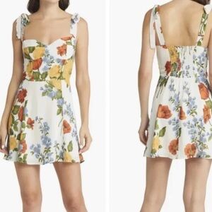 REFORMATION Niara Dress in Formosa  Bustier Top Mini Dress 10